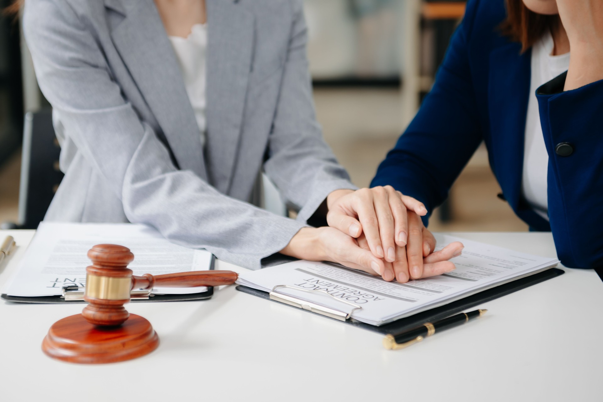 Asian Business law concept, Lawyer business lawyers are consulting lawyers for women entrepreneurs to file copyright lawsuit